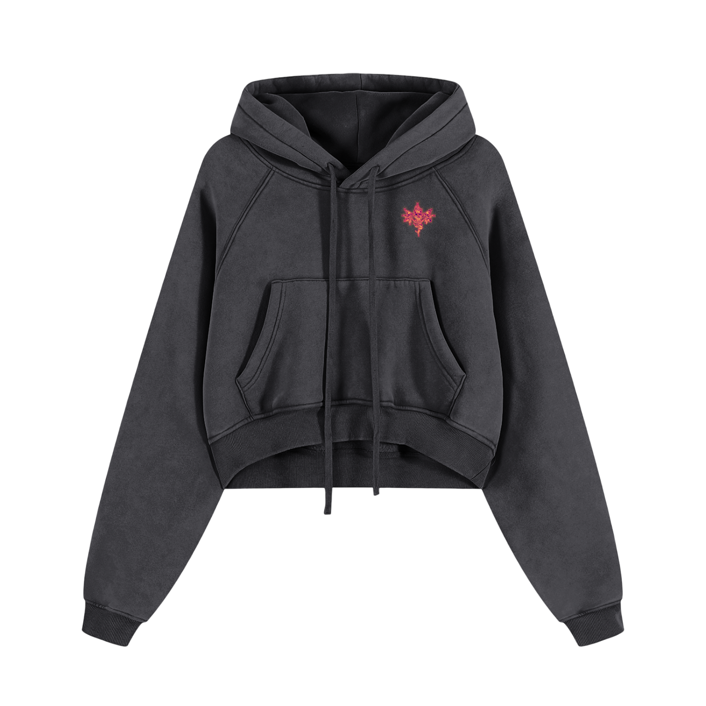 UP2NOGOOD Snow Washed Cropped Hoodie – (Bleached) - BROKEN YET FLAWLESS