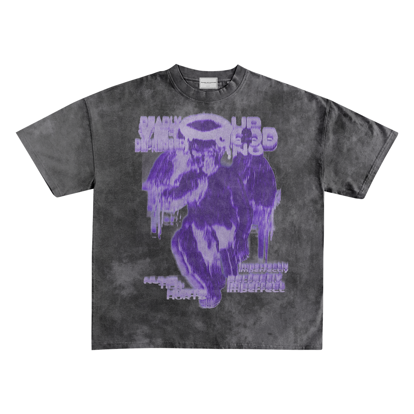 UP2NOGOOD Acid Wash Oversize T-Shirt – 250 GSM (Purple) - BROKEN YET FLAWLESS