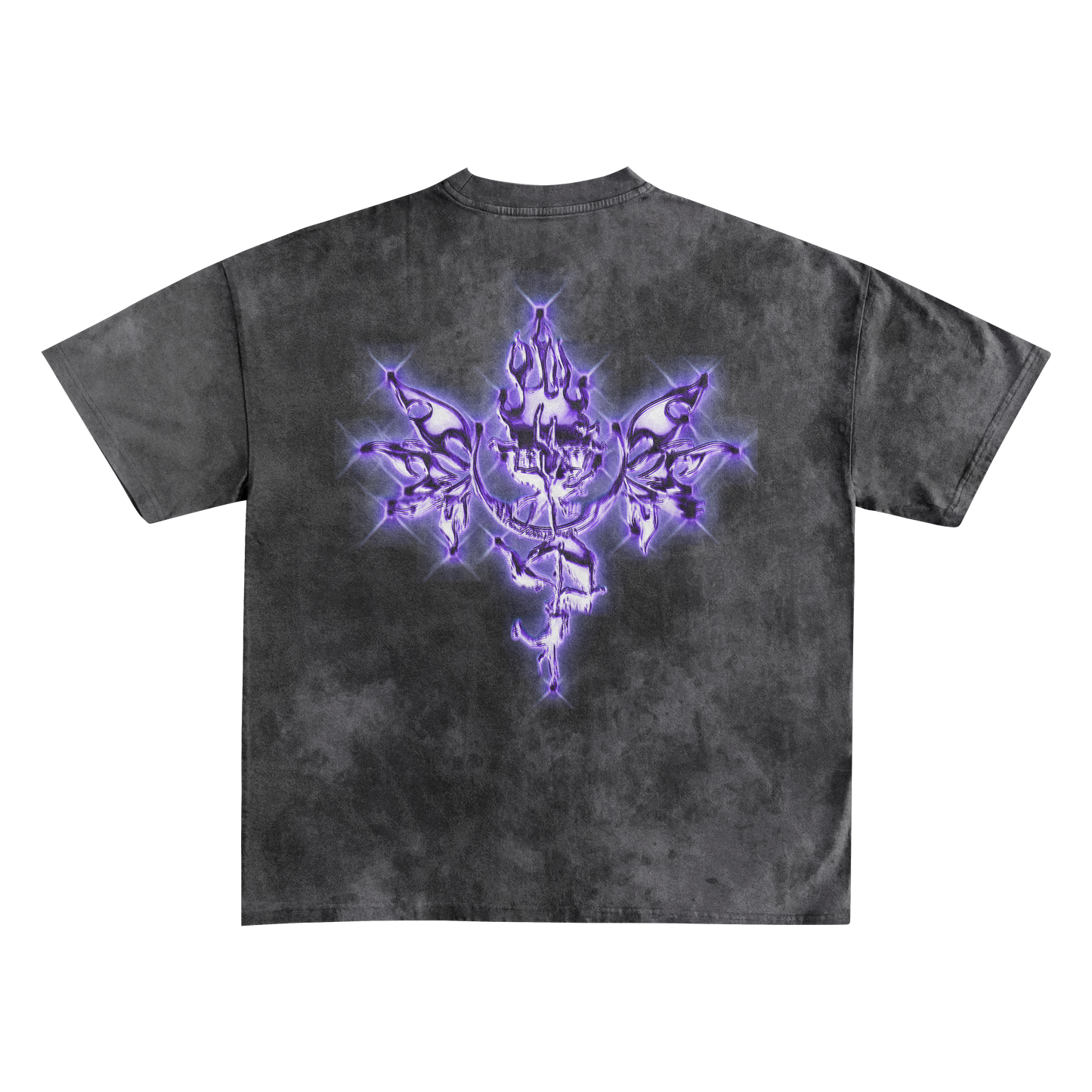 UP2NOGOOD Acid Wash Oversize T-Shirt – 250 GSM (Purple) - BROKEN YET FLAWLESS