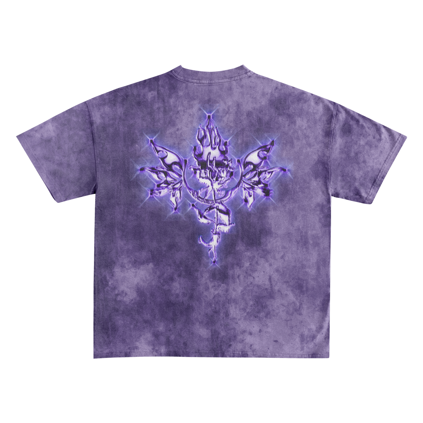 UP2NOGOOD Acid Wash Oversize T-Shirt – 250 GSM (Purple) - BROKEN YET FLAWLESS