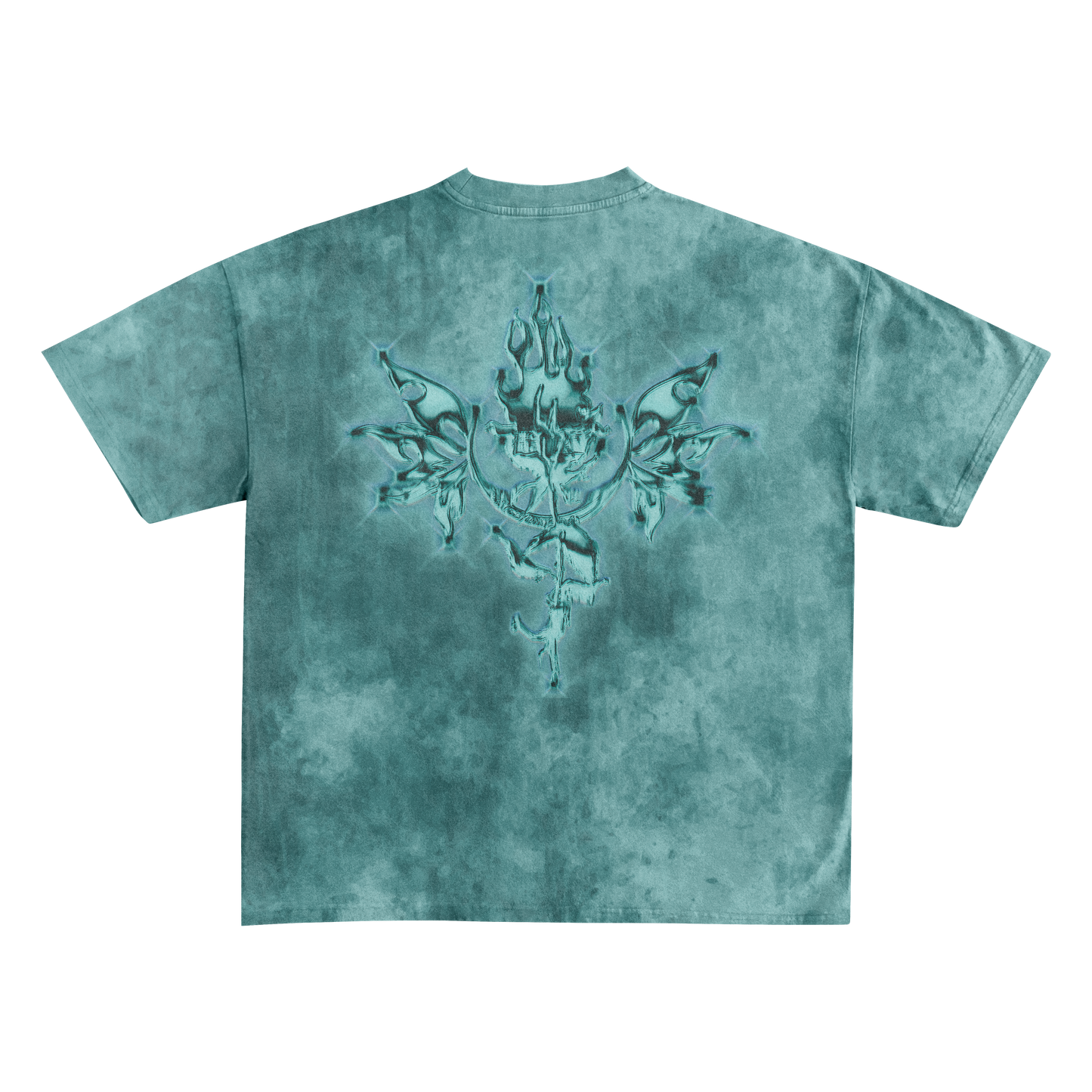 UP2NOGOOD Acid Wash Oversize T-Shirt – 250 GSM (Green) - BROKEN YET FLAWLESS