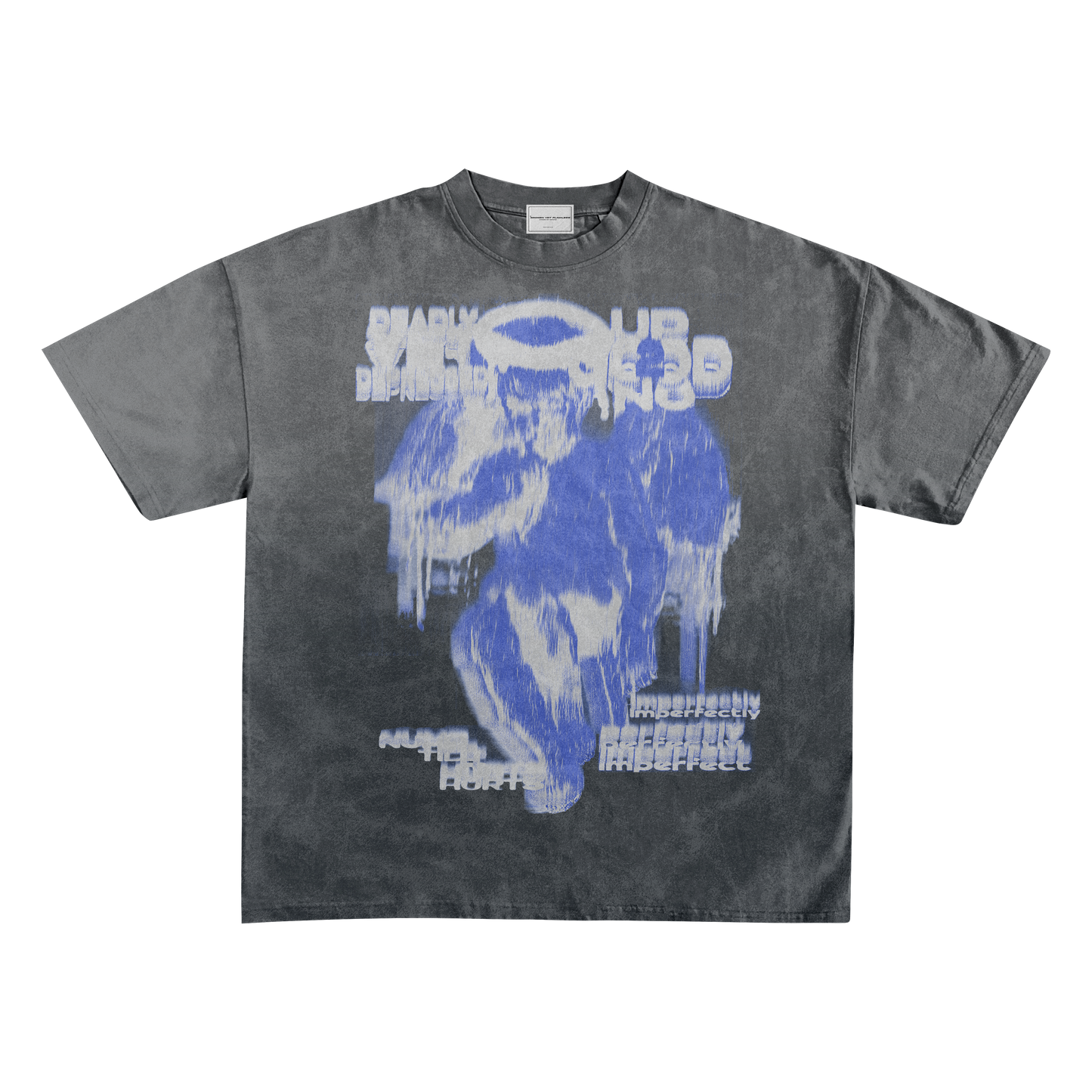 UP2NOGOOD Sunfade Edge Gradient T-Shirt – (Gray Blue) - BROKEN YET FLAWLESS