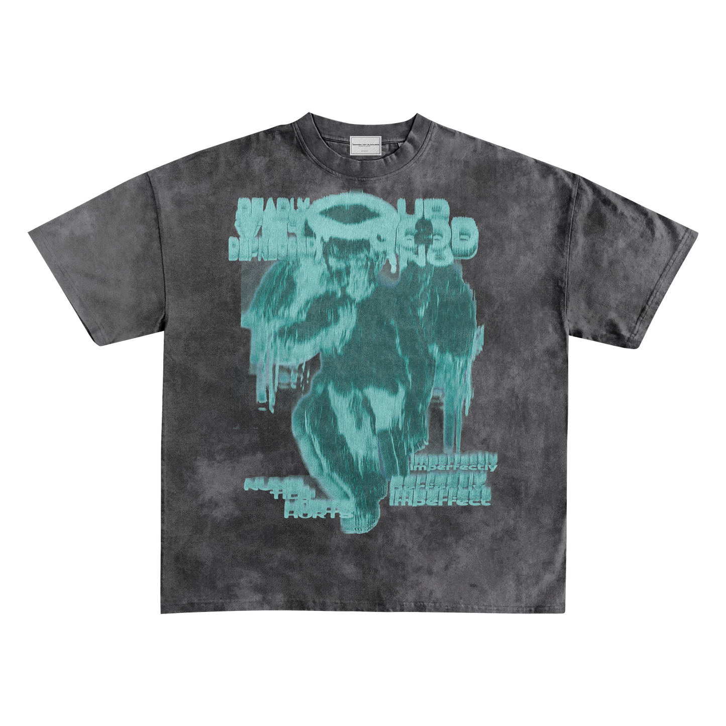 UP2NOGOOD Acid Wash Oversize T-Shirt – 250 GSM (Green) - BROKEN YET FLAWLESS