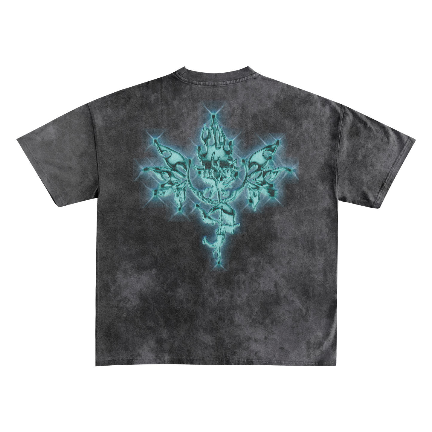 UP2NOGOOD Acid Wash Oversize T-Shirt – 250 GSM (Green) - BROKEN YET FLAWLESS