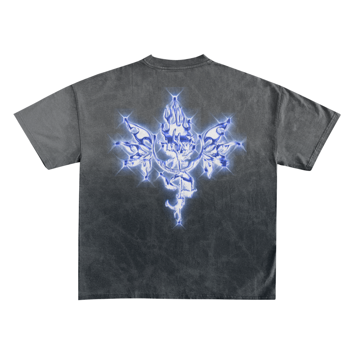 UP2NOGOOD Sunfade Edge Gradient T-Shirt – (Gray Blue) - BROKEN YET FLAWLESS
