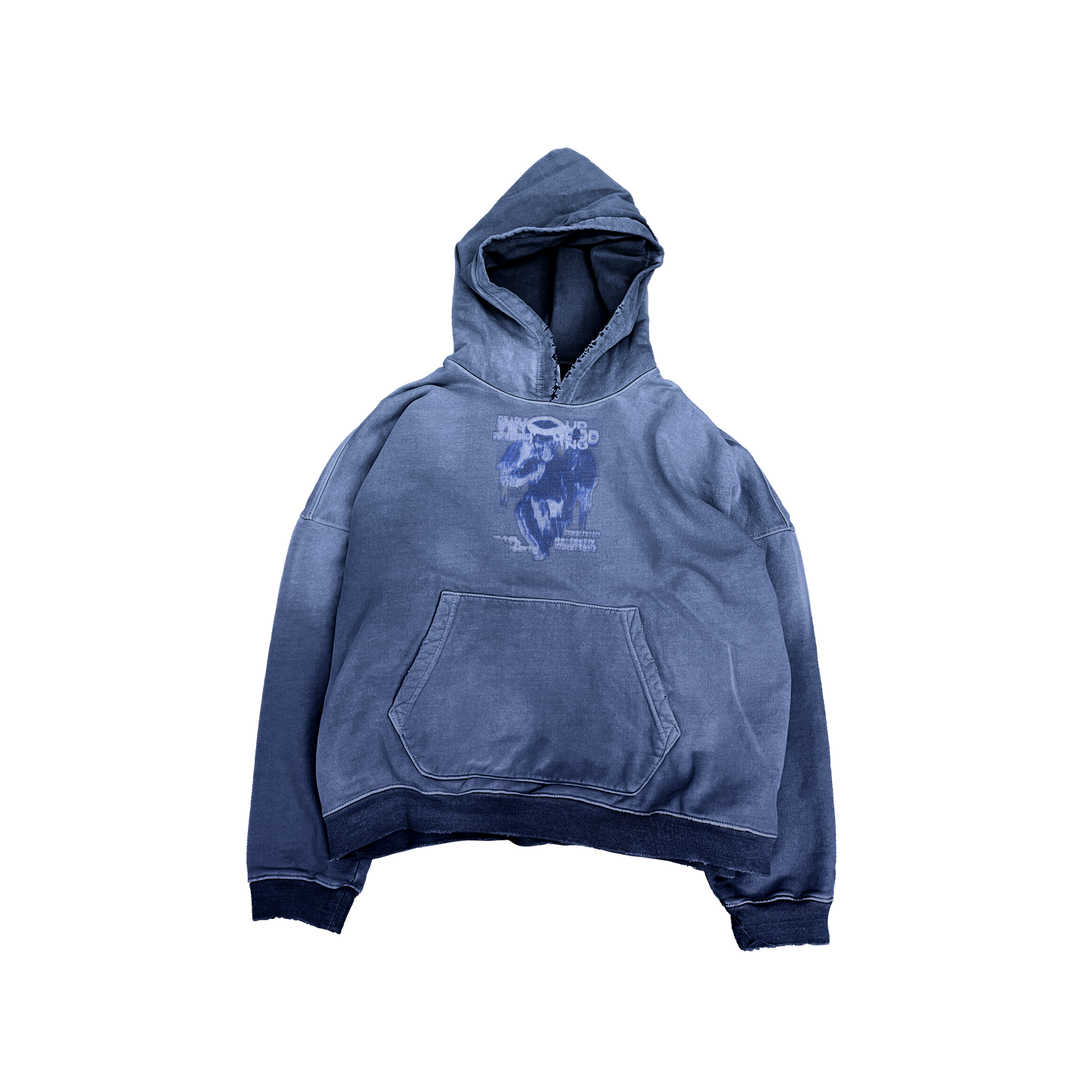 UP2NOGOOD Heavyweight Sunfade Oversized Hoodie – (Gray Blue) - BROKEN YET FLAWLESS