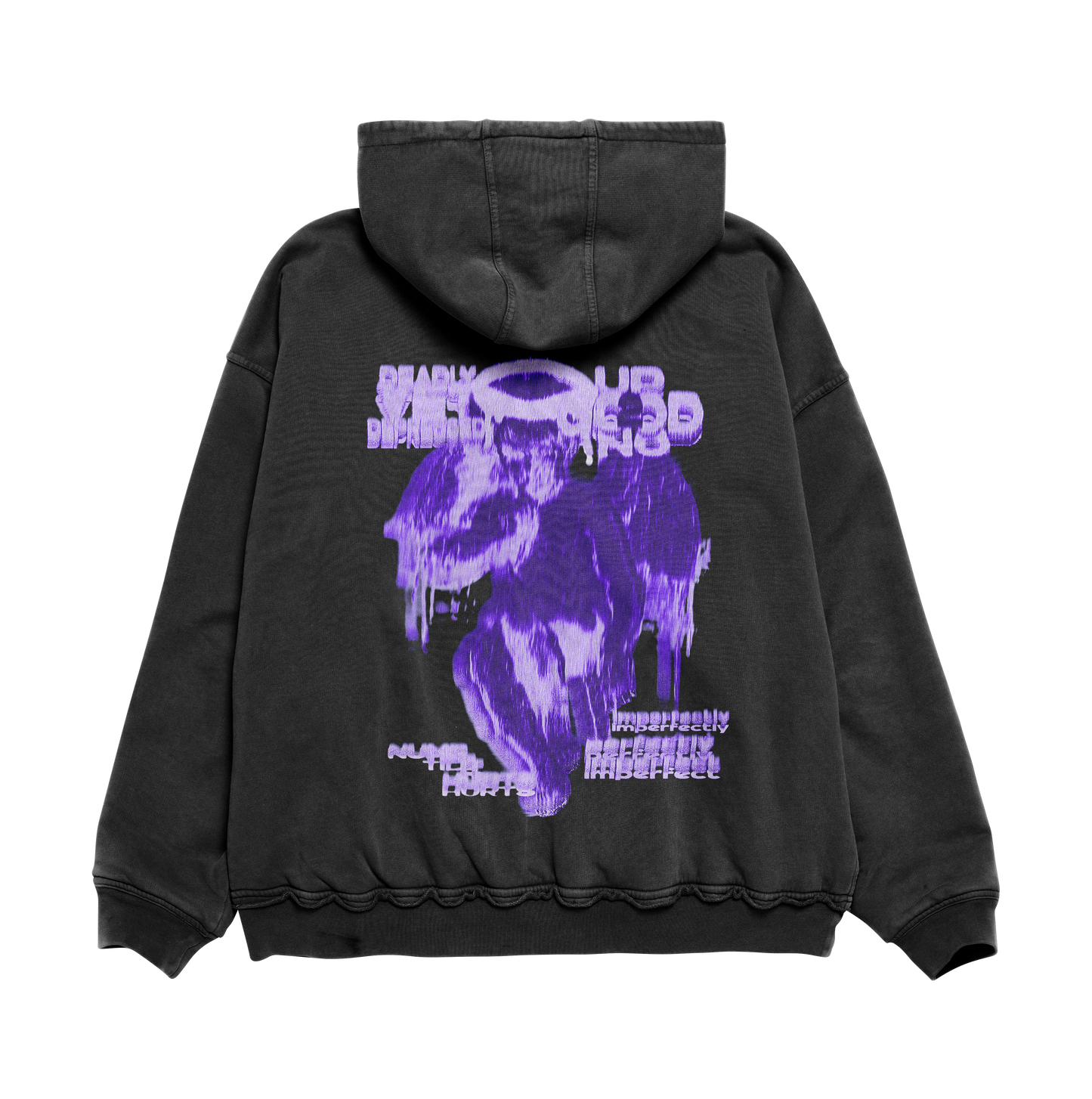 UP2NOGOOD Zip-Through Boxy Hoodie – (Purple) - BROKEN YET FLAWLESS