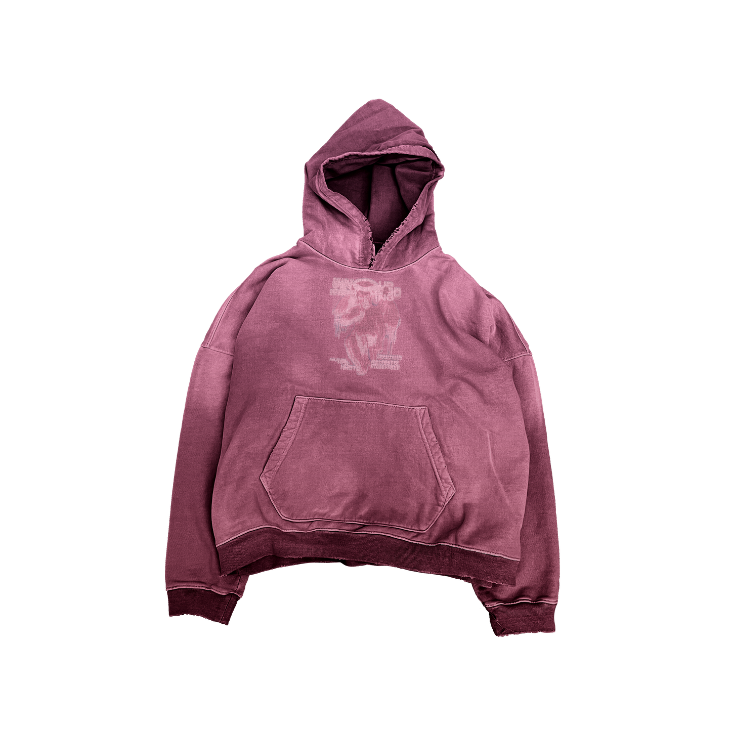 UP2NOGOOD Heavyweight Sunfade Oversized Hoodie – (Pink) - BROKEN YET FLAWLESS