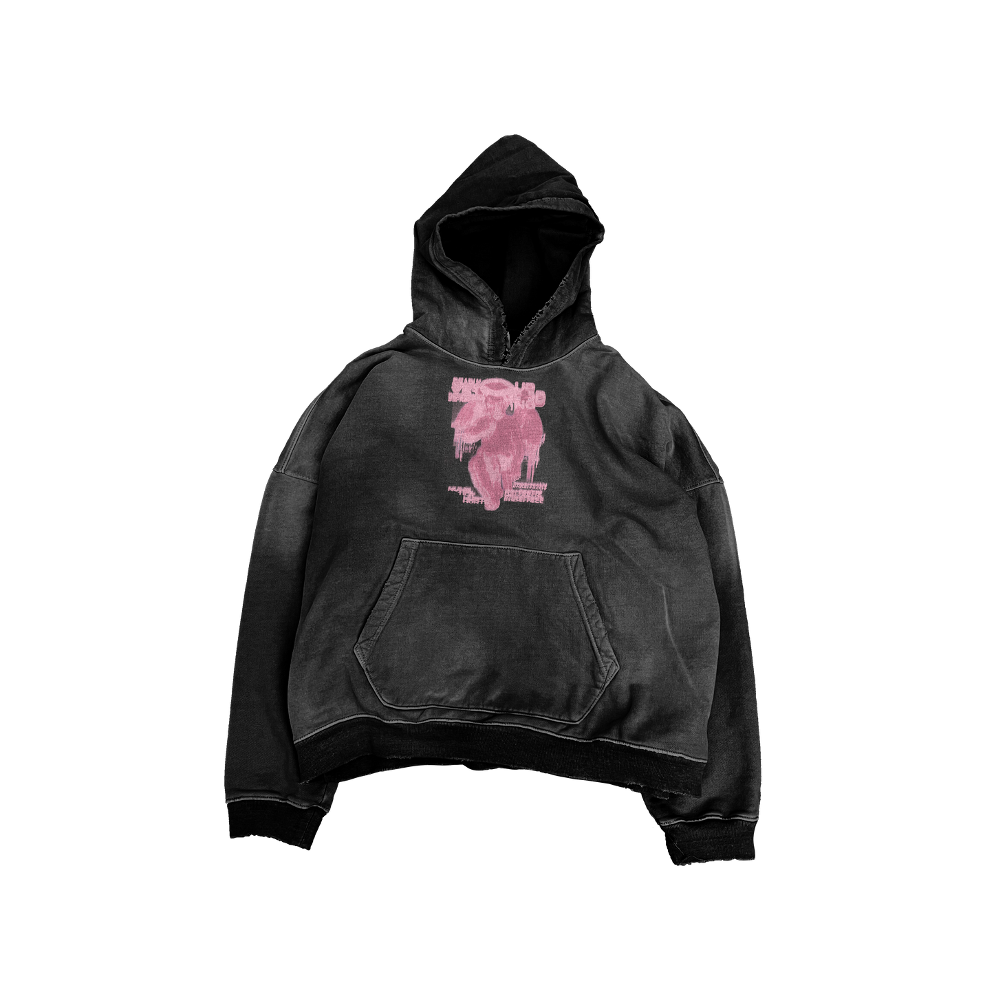 UP2NOGOOD Heavyweight Sunfade Oversized Hoodie – (Pink) - BROKEN YET FLAWLESS