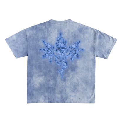 UP2NOGOOD Acid Wash Oversize T-Shirt – 250 GSM (Denim) - BROKEN YET FLAWLESS