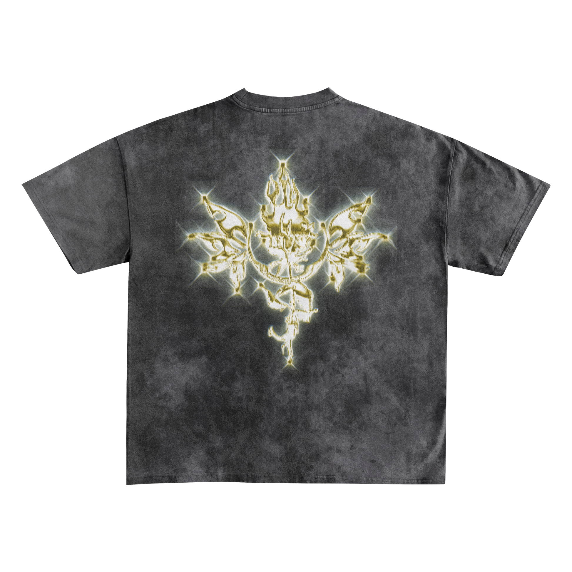 UP2NOGOOD Acid Wash Oversize T-Shirt – 250 GSM (Gold) - BROKEN YET FLAWLESS