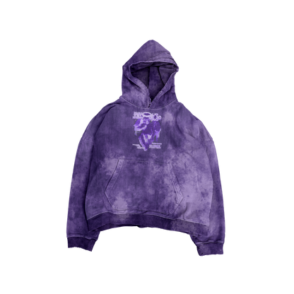 UP2NOGOOD Acid Wash Oversize Hoodie – 420 GSM (Purple) - BROKEN YET FLAWLESS