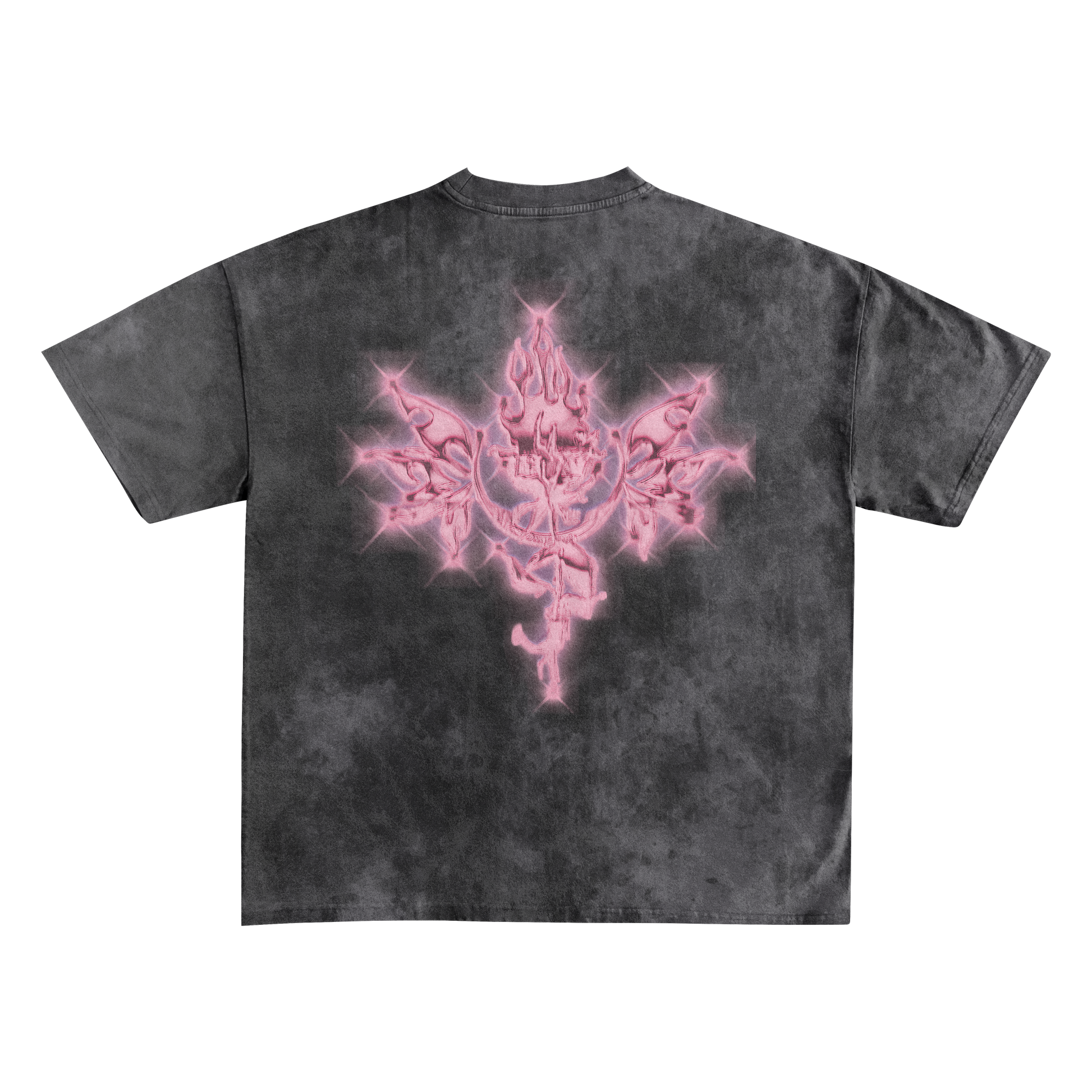 UP2NOGOOD Acid Wash Oversize T-Shirt – 250 GSM (Pink) - BROKEN YET FLAWLESS