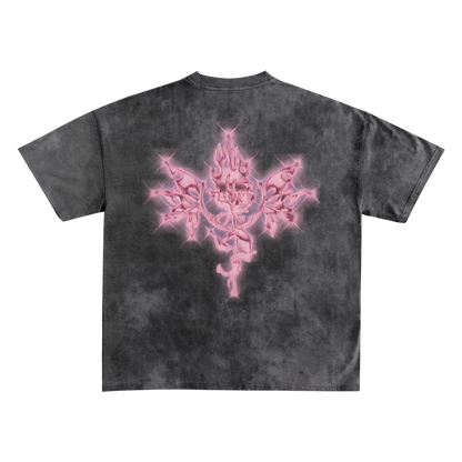 UP2NOGOOD Acid Wash Oversize T-Shirt – 250 GSM (Pink) - BROKEN YET FLAWLESS