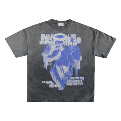 UP2NOGOOD Sunfade Edge Gradient T-Shirt – (Gray Blue) - BROKEN YET FLAWLESS