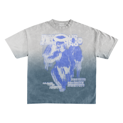 UP2NOGOOD Sunfade Edge Gradient T-Shirt – (Gray Blue) - BROKEN YET FLAWLESS