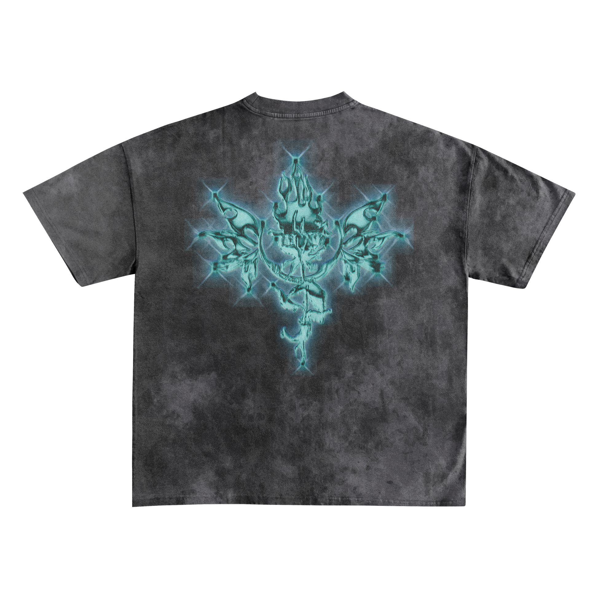 UP2NOGOOD Acid Wash Oversize T-Shirt – 250 GSM (Green) - BROKEN YET FLAWLESS