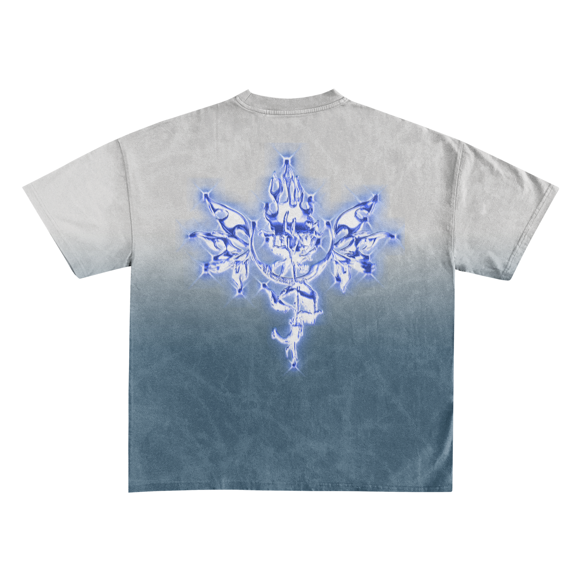 UP2NOGOOD Sunfade Edge Gradient T-Shirt – (Gray Blue) - BROKEN YET FLAWLESS