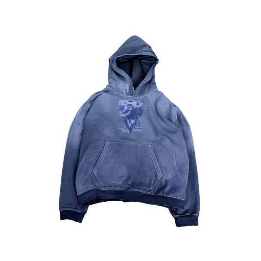 UP2NOGOOD Heavyweight Sunfade Oversized Hoodie – (Gray Blue) - BROKEN YET FLAWLESS