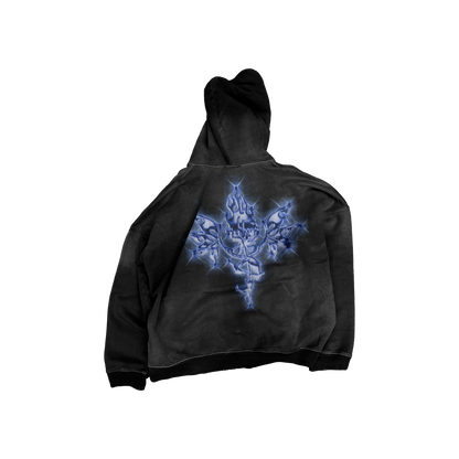 UP2NOGOOD Heavyweight Sunfade Oversized Hoodie – (Gray Blue) - BROKEN YET FLAWLESS
